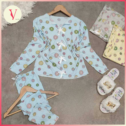 ✨ بيجامة الزهرة جذابة و لطيفة ✨