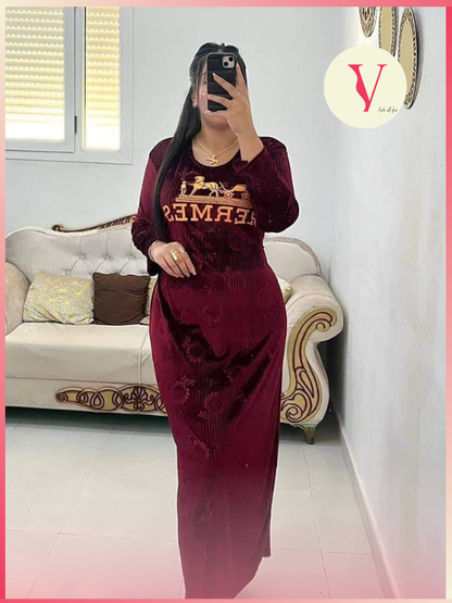 ❤️‍🔥  روب هرماس قطيفة روعة ❤️‍🔥