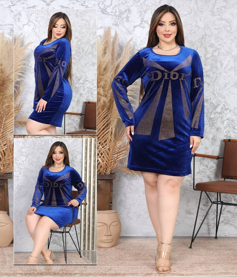 ROBE DIOR MIDI 💗 KATIFA FRANCAIS (ORIGINAL)