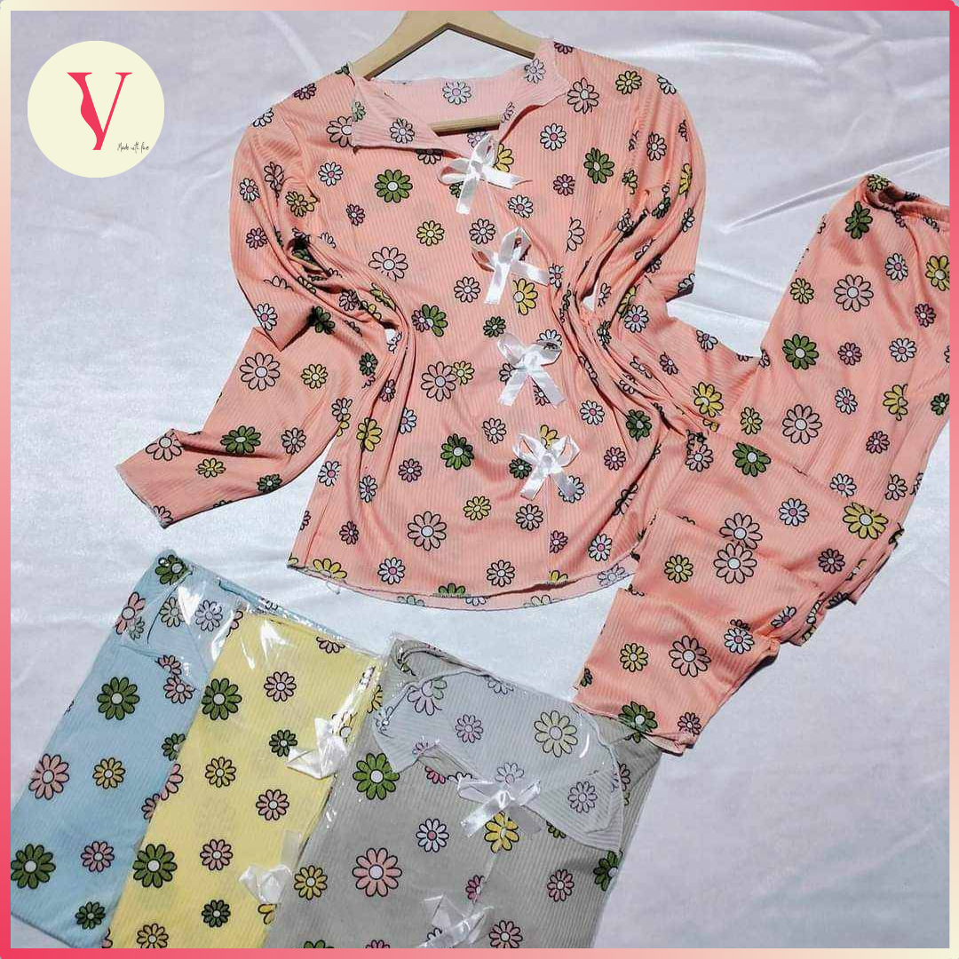 ✨ بيجامة الزهرة جذابة و لطيفة ✨