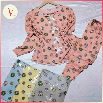 ✨ بيجامة الزهرة جذابة و لطيفة ✨