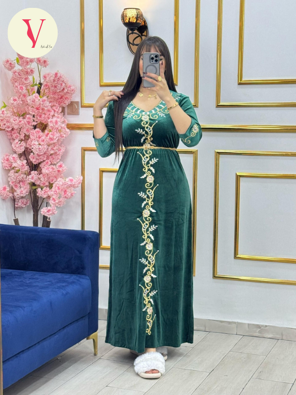 رووب سـنـابـل 🌿❤️قماش هايل و طرز ماخلاش  🌿❤️العــيــد