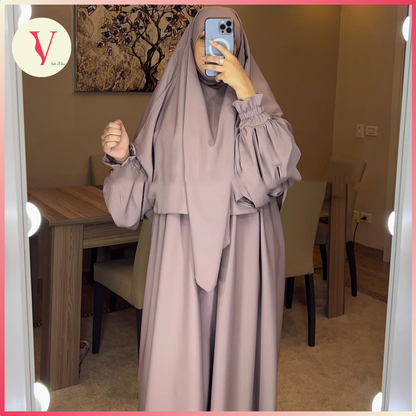 ✨ جلباب + إسدال طويل محترم و ألوان رائعة ✨