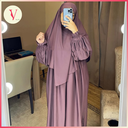 ✨ جلباب + إسدال طويل محترم و ألوان رائعة ✨