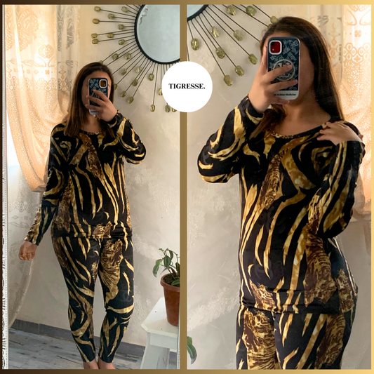 بيجامة نمري 🐆 قطيفة سوبر سوفت 😍
