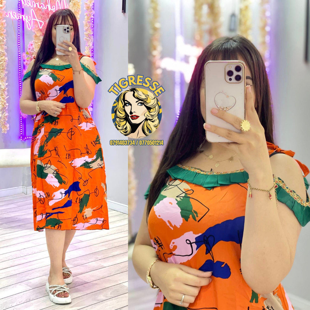 Robe Midi Designé 💖 CLASS ET CHIC