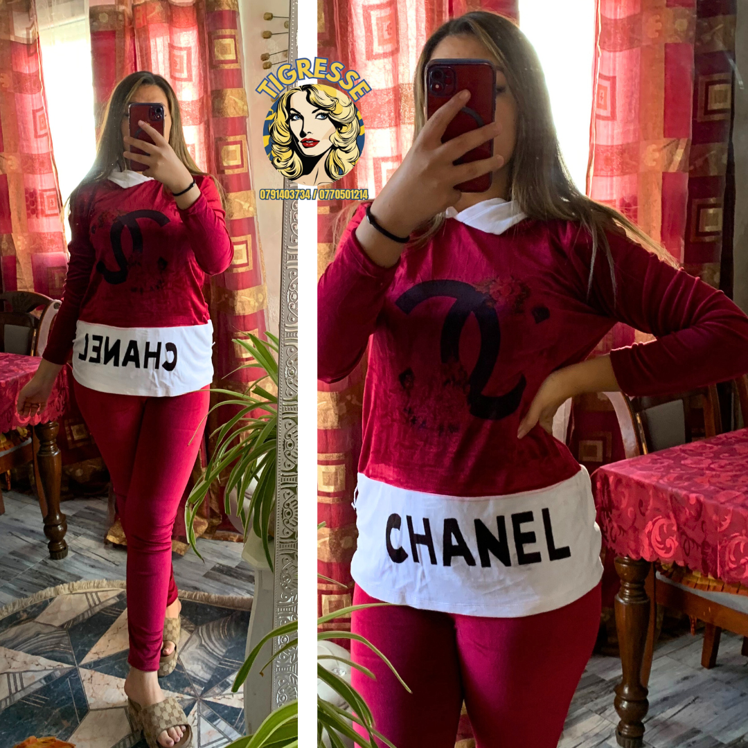 Pijama CHANEL ✨ قـطـيفة حـنيـنـة و خــفيــفـة
